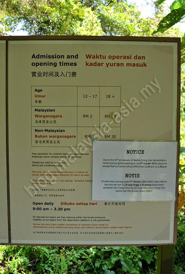 bornean-sun-bear-conservation-centre-entrance-fees Bornean Sun Bear Conservation Centre Review