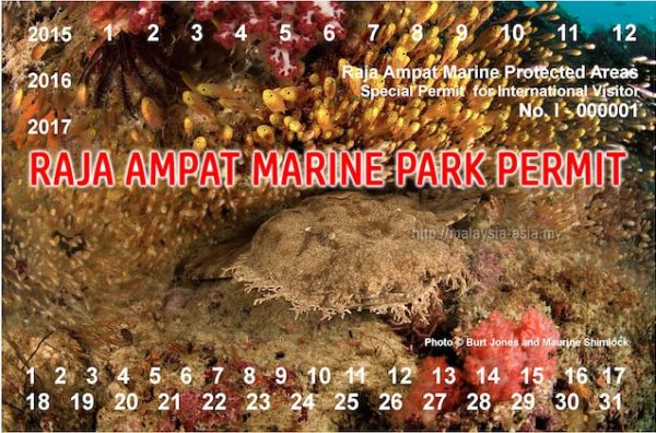 Marine Park Permit Raja Ampat