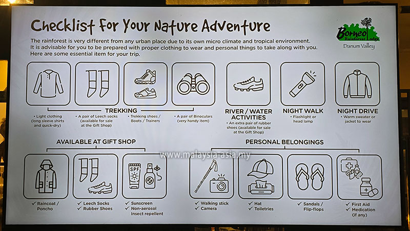 danum-valley-packing-check-list Best Things to Do in Danum Valley