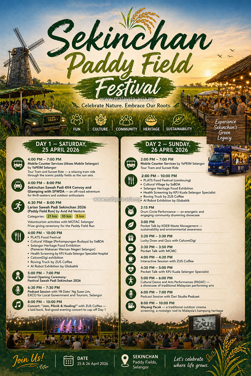 festival-sawah-padi-sekinchan-2026 Sekinchan Paddy Field Festival